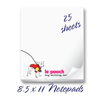 8.5 x 11 Notepads 25 sheets