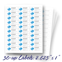 2.625 x 1 Labels 30 per sheet